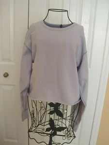 NWT~Women's~$199~RAG&BONE~PALE LILIAC~PULLOVER~STRETCH~CROPPED SWEATER Size XXS - Picture 1 of 11