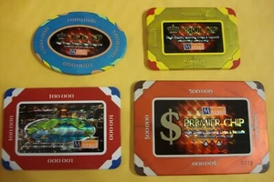 4 MATSUI CASINO SAMPLE CASINO PLAQUES 50,000 TO 1,000,000 - Picture 1 of 3