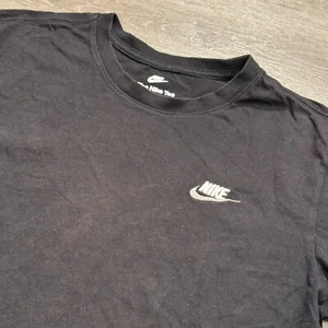 Nike Shirt Mens Medium Black Swoosh Test Spell out Short Sleeve Tee Casual - Picture 1 of 9