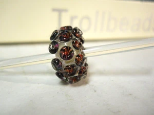 Elfbeads 925 Sterling Silver Core Glass AUTUMN SAFARI BEAD Trollbeads - Picture 1 of 5