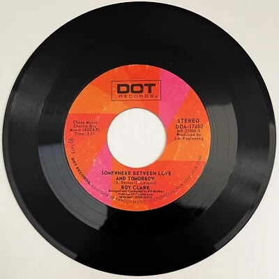 Roy Clark – Somewhere Between Love & Tomorrow / I'll Paint You:  EX+:  FREE SHIP - Image 1 of 4