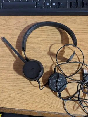 Jabra Evolve 20 MS Teams Wired Headset Mono Headset (4993-823-109) HSC016 - Image 1 of 2