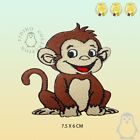 Smiling Monkey Cartoon Patch Embroidered Iron On Sew On Patch Badge For Clothes