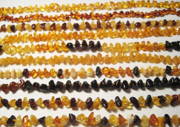 Lot-10 Diferente Original Báltico Amber Necklaces. Multicolor 33cm, 33cm - Imagen 1 de 4