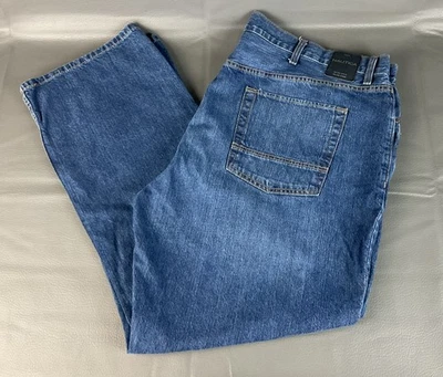 Nautica Mens Jeans Size 42x30  Dark Blue Denim Straight Leg Comfort Casual - Image 1 of 4
