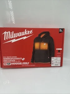 Milwaukee M12 Men's Heated Hoodie - L, Black (306B-20L) Z322 - Picture 1 of 8