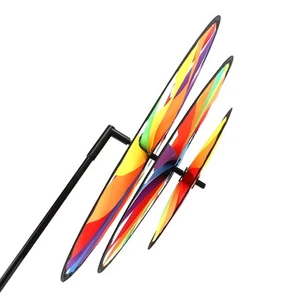 Dreirad Windmühle Pinwheel Whirlligig Toy Garden Outdoor Decor UI - Bild 1 von 14