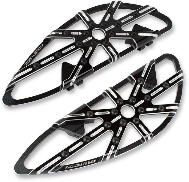 Arlen Ness 10-Gauge Adjustable Driver Floorboards Black #06-861 Harley Davidson - Image 1 of 1