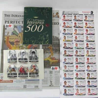 2025 Indy 500 Program with Starting LineUp Insert 6 Trading Cards Star Newspaper - Image 1 of 4