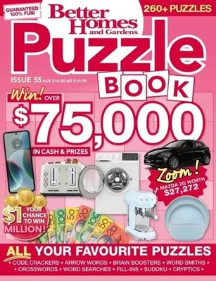 #55 Better Homes and Gardens PUZZLE BOOK,260+ Puzzles Code Crackers,Crosswords - Image 1 of 4