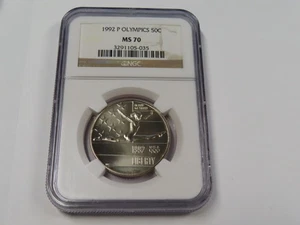 1992 P NGC MS 70 OLYMPICS GYMNASTICS COMMEMORATIVE CLAD HALF DOLLAR COIN 50 CENT - Picture 1 of 6