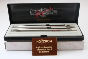 Vintage Inoxcrom 2001 Juego Pen & Pencil Set (Cased) - Foto 1 di 6