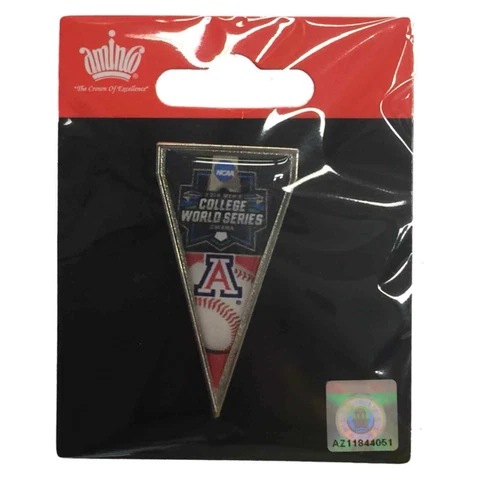Arizona Wildcats 2016 Omaha College World Series Pennant Metal Lapel Pin Cover