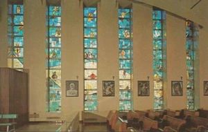 Mundelein Scholastica Chapel Chicago IL West Wall Michaudel Studio circa 1955 - Imagen 1 de 2