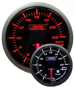 Premium Exhaust Gas Temperature Gauge 52mm w/Peak Recall & Warning Amber/White - Picture 1 of 2