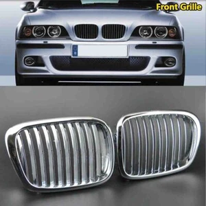 Left &Right Front Chrome Grill Kidney For BMW 5 Series E39 97 Facelift 1998-2003 - Picture 1 of 12