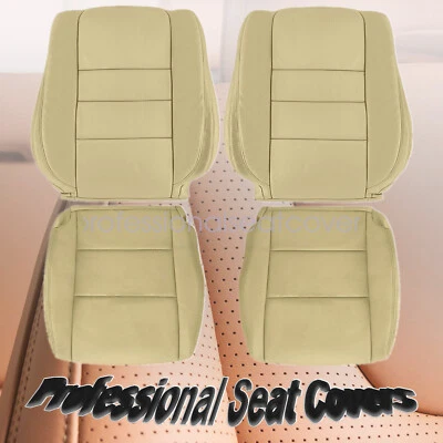 For 2008-2012 Honda Accord Driver & Passenger Bottom & Top Seat Cover Tan - Image 1 of 4