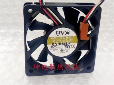 AVC C6015B12LY 12V 0.15A 6015 6cm Dual Ball CPU Chassis Fan - Image 1 of 3