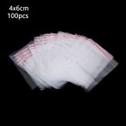 Mini Self Adhesive Packaging Jewelry Zip Bags Plastic PE Pouch Poly Clear