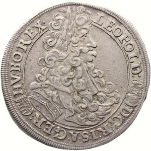 Moneda de plata Leopoldo I Kremnitz 1703 Half Thaler Hungría (KA41-) - Imagen 1 de 2