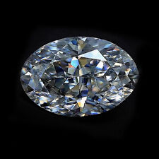 10 Carat Crushed Ice Cut Oval OV 15x11mm Loose Moissanite Stone D Color VVS