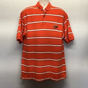 Vintage Oklahoma Cowboys OSU Poloshirt Herren XXL orange gestreift Y2K BT Player - Bild 1 von 7