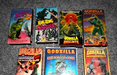 Lot of 6 GODZILLA VHS MOVIES + 1 Gamera - Mothra King Kong Mechagodzilla Megalon - Image 1 of 4