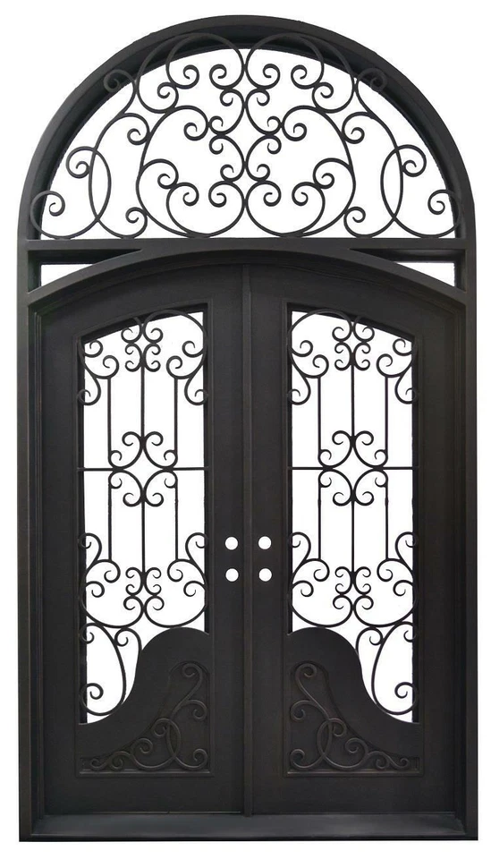 BEAUTIFUL ESTATE  IRON ENTRY DOOR WITH SAFETY GLASS - D47 - Image 1 of 1