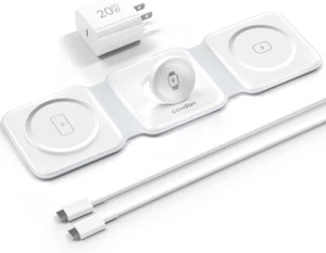 3-in-1-Wireless-Charger-for-Magsafe-for iPhone 16, Apple Watch S10, AirPods 4, F - Picture 1 of 9