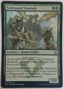 MTG Scaleguard Sentinels x 3 Dragons of Tarkir 201/264 Regular Uncommon - Picture 1 of 2