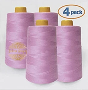 4 PACK of 6000 Yard each Spools Sewing Thread All Purpose 100% Polyester - Picture 1 of 33