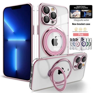 For iPhone 14 13 12 11 Pro Max XR 87 Magnetic MagSafe Shockproof Ring Stand Case - Picture 1 of 18