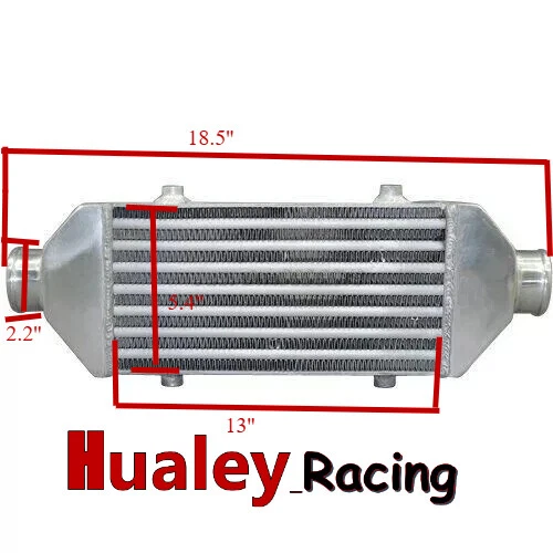 UNIVERSAL 18.5"x6.6"x2.7" FMIC ALUMINIO TURBO INTERCOOLER 2.2" TUBO DE ENTRADA/SALIDA Foto 1 de 4