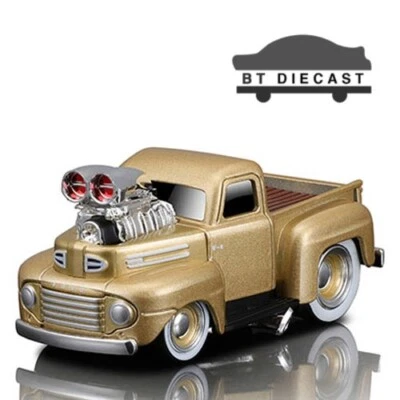 MAISTO MUSCLE MACHINES 1949 FORD F-1 ПИКАП 1/64 ЛИТАЯ МОДЕЛЬ ЗОЛОТО 15582 - Изображение 1 из 2