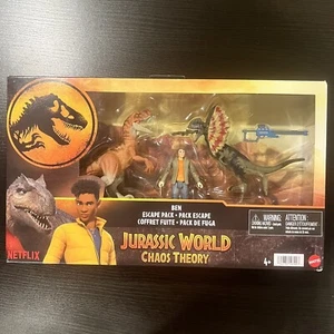 Jurassic World Chaos Theory Escape Pack Ben, Atrociraptor, And Dilophosaurus Set - Picture 1 of 2