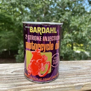 Original 1970s Bardahl Motorcycle Motor Oil Can-Full - Picture 1 of 6