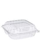 Dart C90PST3 ClearSeal 8 5/16" x 8 5/16" x 3" 3 Compartment Hinged Lid Plastic C