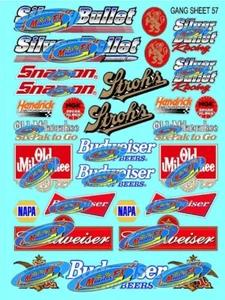 BIER - WEISS VINYL Aufkleber Gang BLATT 57-R/C MODELL Aufkleber 1/12 -1/10-DIE-CUT-HO - Bild 1 von 15