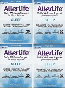 Allerlife Daily Wellness Sleep Support 20 Capsules Melatonin Vitamin C Lot of 4 - Picture 1 of 2