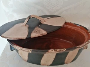 DESIGN Brottopf mit DECKEL Getöpfert TONTOPF Brotkasten Keramik Brotaufbewahrung - Bild 1 von 7