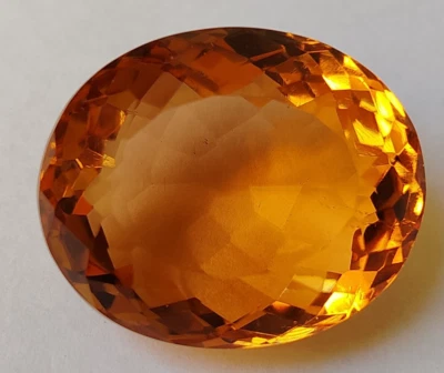 AAA+ Large Imperial Topaz 88.95 Ct. Oval Cut Loose Gemstone Gift For Women/Her - Image 1 of 4