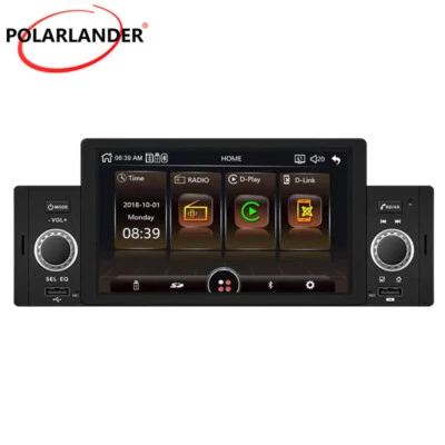5" 1 Din USB/AUX Radio de coche Bluetooth MP5 FM Reproductor IPS Pantalla táctil - Imagen 1 de 4