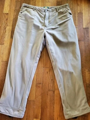 Pantalones de Franela Pesada CABELAS Invierno Forrados de Vellón Exterior Tostado Beige Para Hombres 40x32 NUEVO Foto 1 de 4