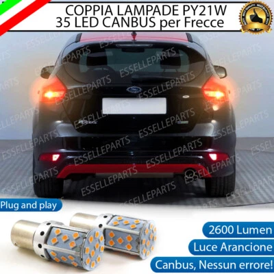 COPPIA LAMPADE FRECCE LED POSTERIORI FORD FOCUS 3 RESTYLING PY21W CANBUS - Immagine 1 di 4