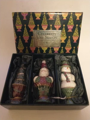 Christmas Topiary Candle Trio by The White Barn Candle Co Vintage NEW - Image 1 of 4