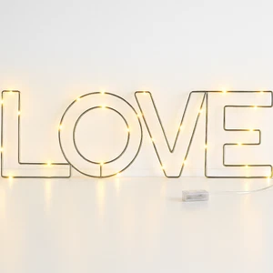 LED Schild 22" x 7" Love Glow Lichtleiste Dekor Wandbehang Geschenk Neon Alternative - Bild 1 von 6