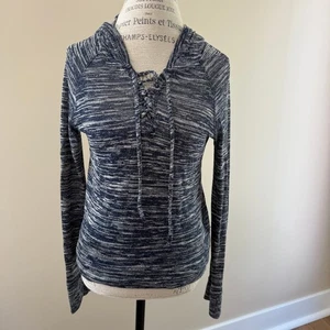 Suéter con capucha Prince & Fox azul jaspeado para mujer talla M - Imagen 1 de 5