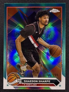2023-24 Topps Chrome #71 Shaedon Sharpe Aqua Refractor #/199 - Bild 1 von 2