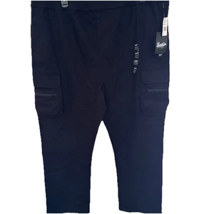 Pantalon cargo homme Brooklyn tissu sergé vêtements de sport poches jambes 3XL noir - Photo 1/5