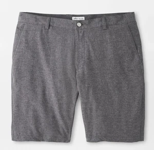 Peter Millar Crown Sport Shackleford Hybrid Shorts Iron Gray Size 38 $100 - Picture 1 of 11
